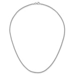 Herco Gold Solid Spiga Chain - 14k White Gold / 1.7 mm / 16 in