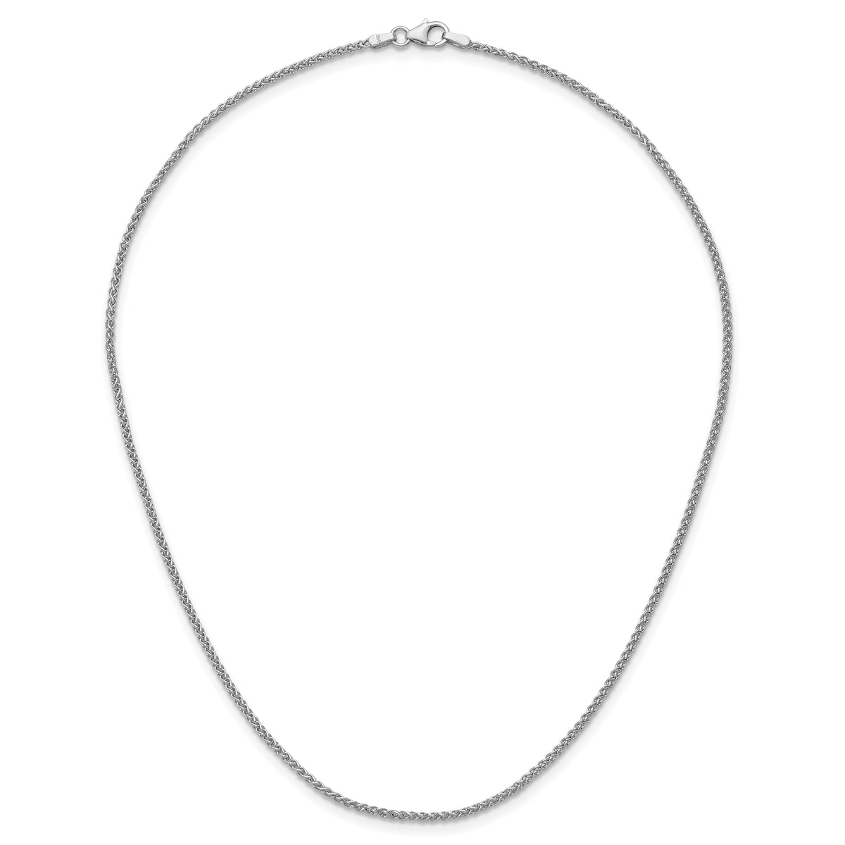 Herco Gold Solid Spiga Chain - 14k White Gold / 1.7 mm / 16 in