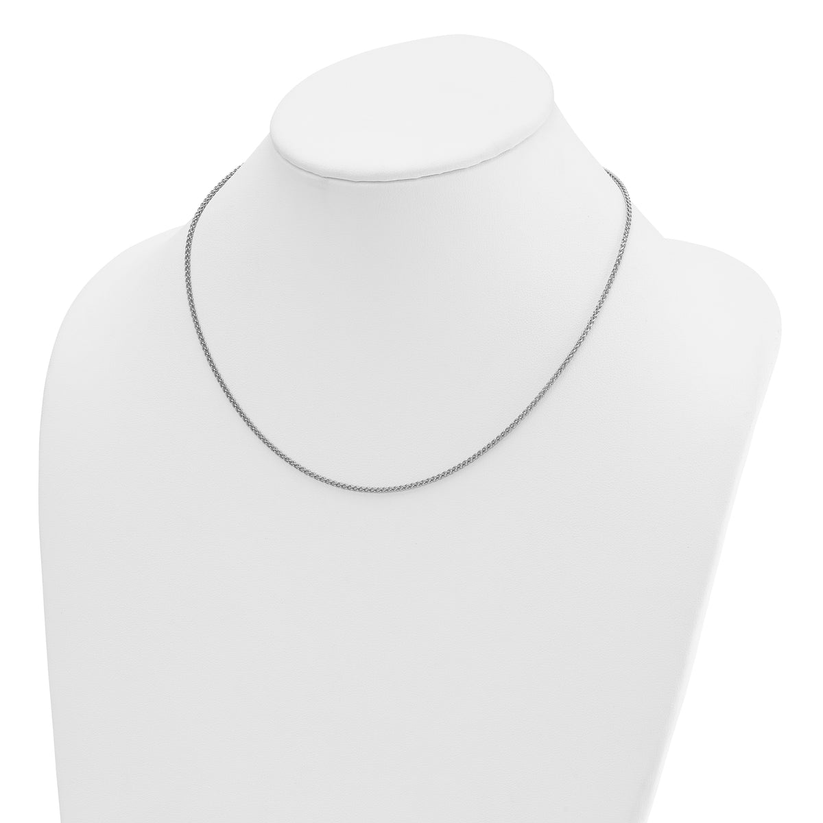 Herco Gold Solid Spiga Chain - 14k White Gold / 1.7 mm / 18 in