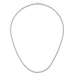Herco Gold Solid Spiga Chain - 14k White Gold / 1.7 mm / 18 in