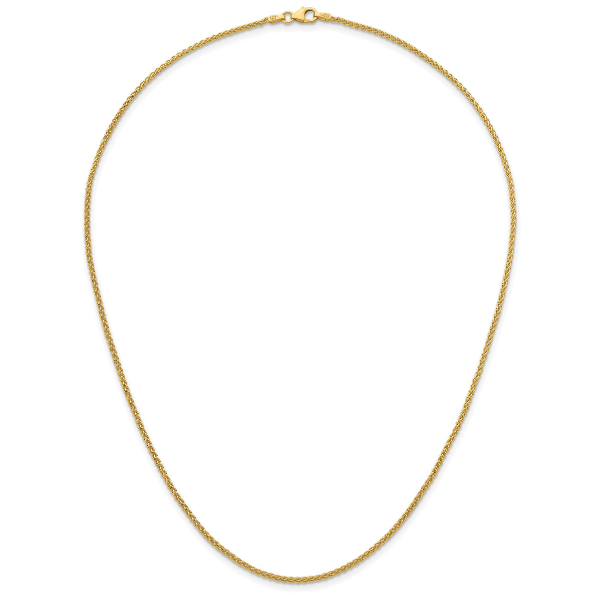 Herco Gold Solid Spiga Chain - 14k Yellow Gold / 1.7 mm / 18 in