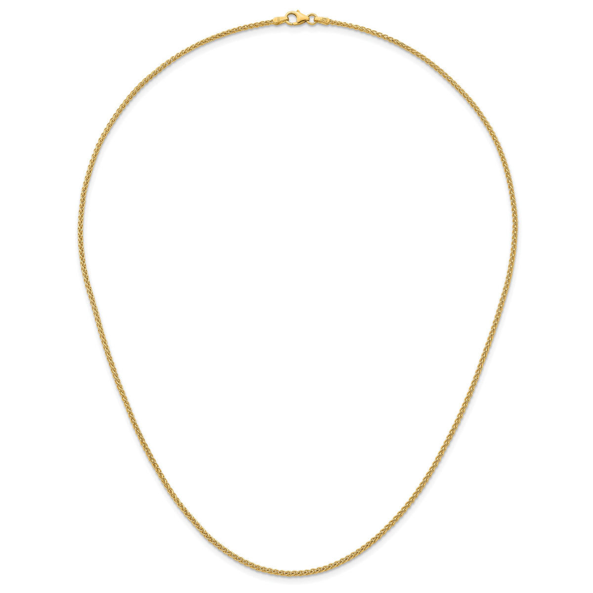 Herco Gold Solid Spiga Chain - 14k Yellow Gold / 1.7 mm / 20 in