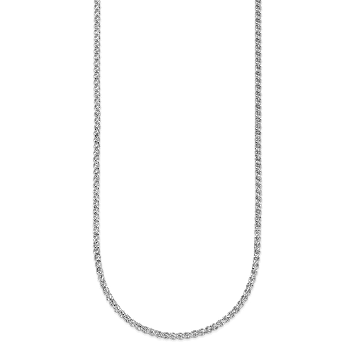 Herco Gold Solid Spiga Chain - 14k White Gold / 2.1 mm / 16 in