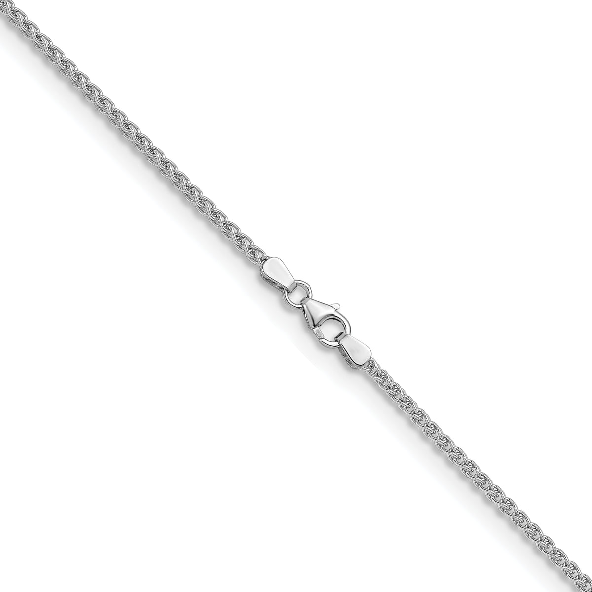 Herco Gold Solid Spiga Chain - 14k White Gold / 2.1 mm / 16 in