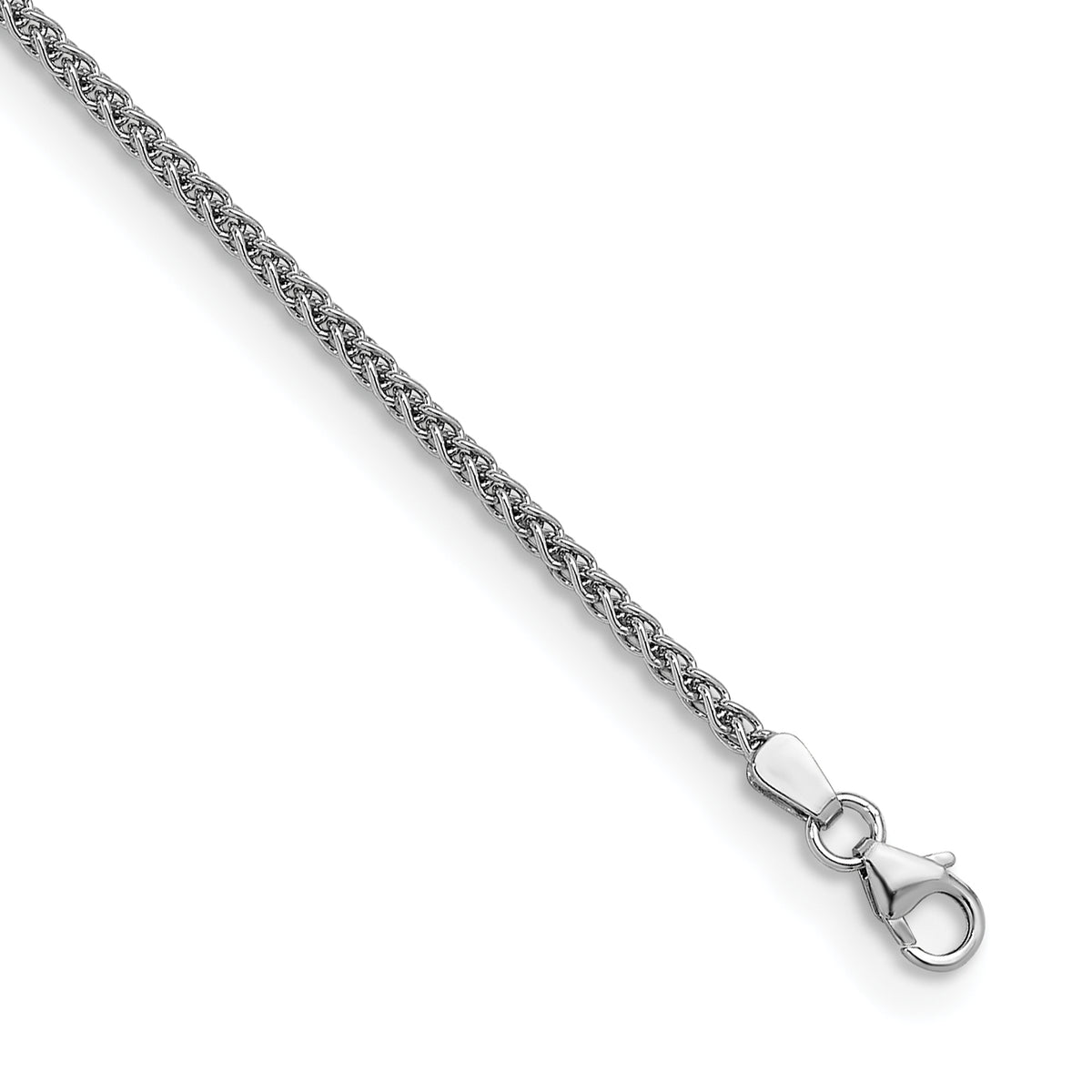Herco Gold Solid Spiga Chain - 14k White Gold / 2.1 mm / 16 in