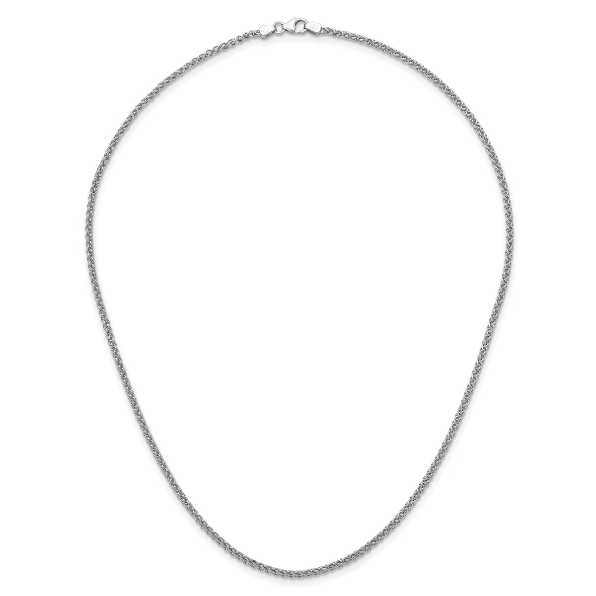Herco Gold Solid Spiga Chain - 14k White Gold / 2.1 mm / 18 in