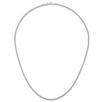 Herco Gold Solid Spiga Chain - 14k White Gold / 2.1 mm / 20 in
