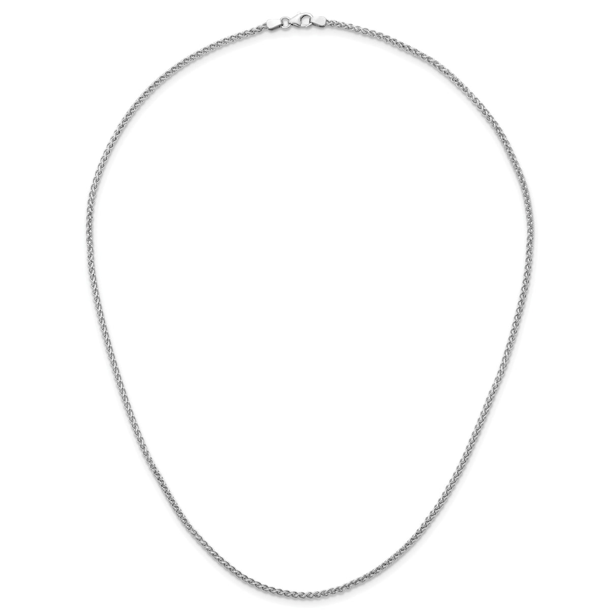 Herco Gold Solid Spiga Chain - 14k White Gold / 2.1 mm / 20 in