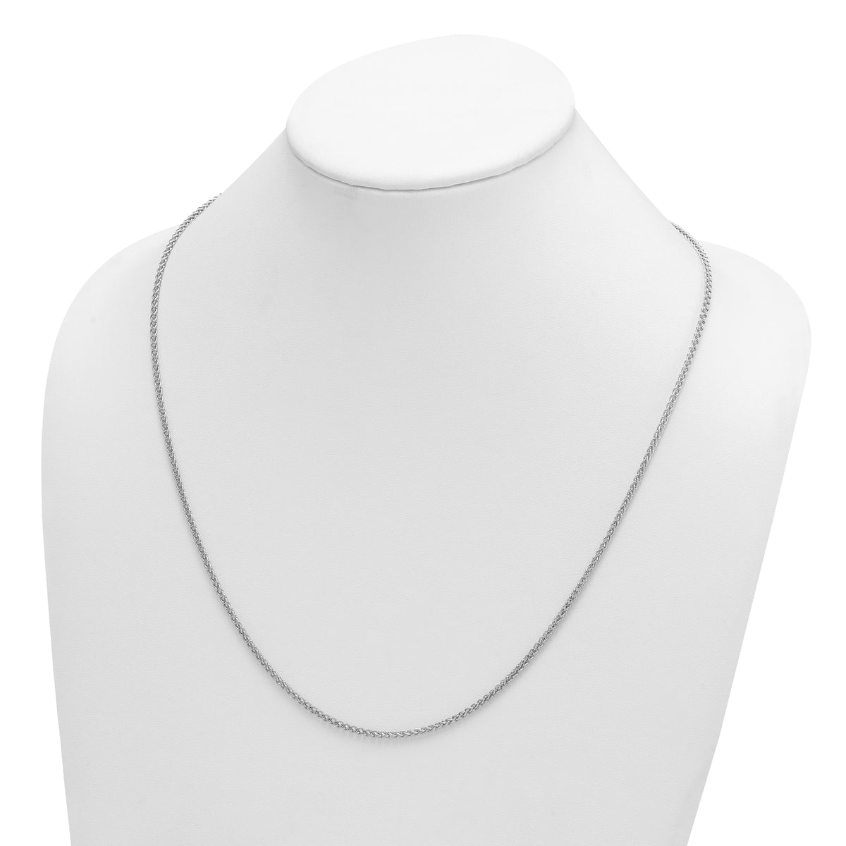 Herco Gold Solid Spiga Chain - 14k White Gold / 2.1 mm / 24 in