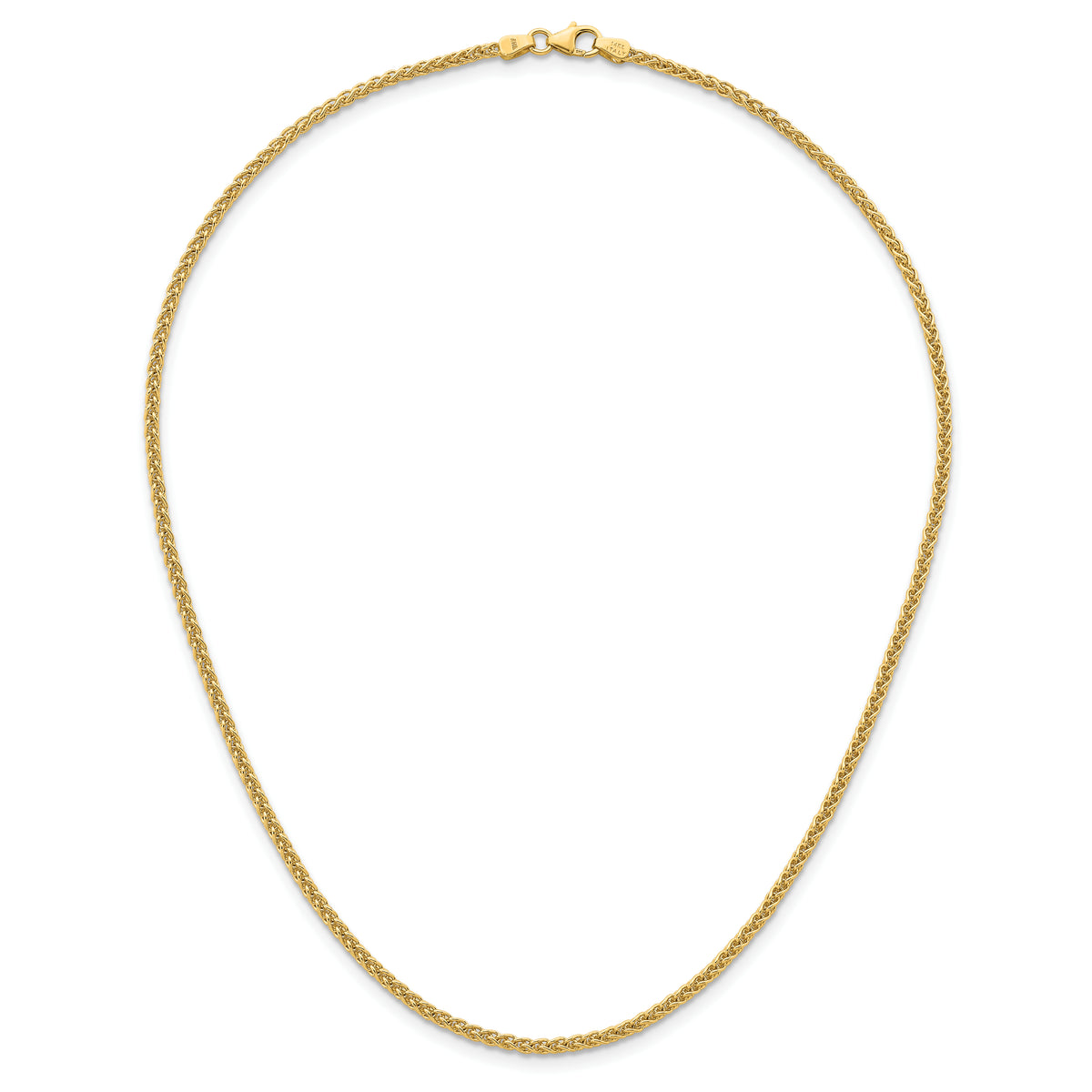 Herco Gold Solid Spiga Chain - 14k Yellow Gold / 2.1 mm / 16 in