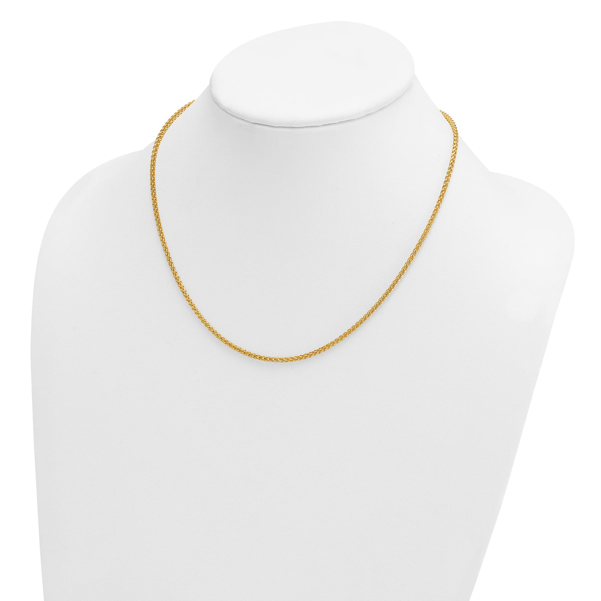 Herco Gold Solid Spiga Chain - 14k Yellow Gold / 2.1 mm / 18 in