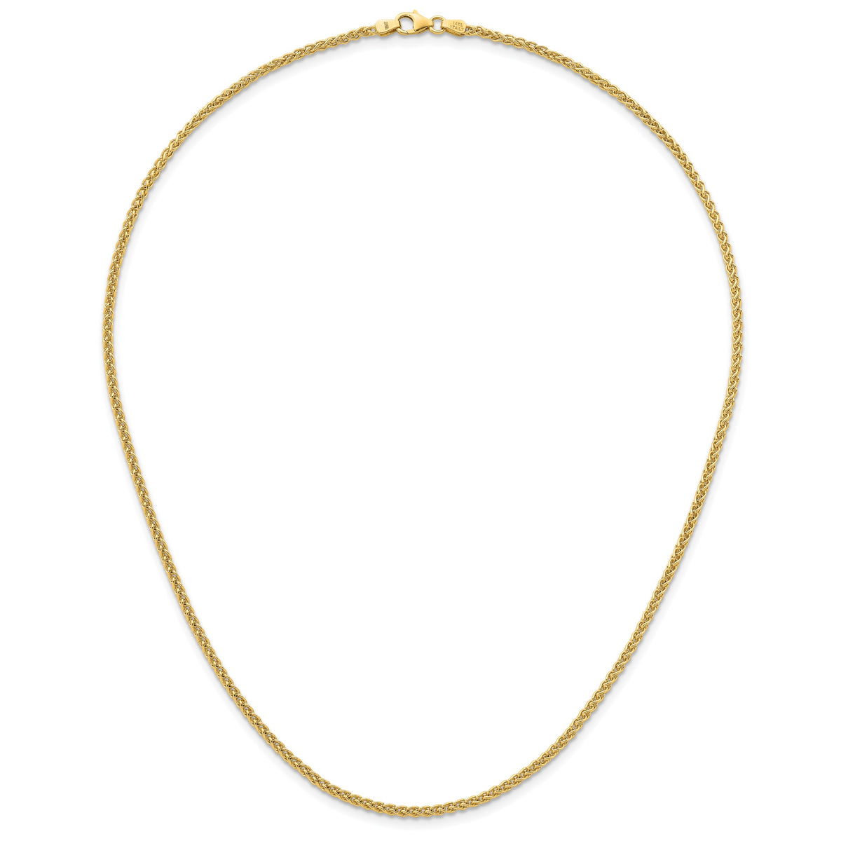 Herco Gold Solid Spiga Chain - 14k Yellow Gold / 2.1 mm / 18 in