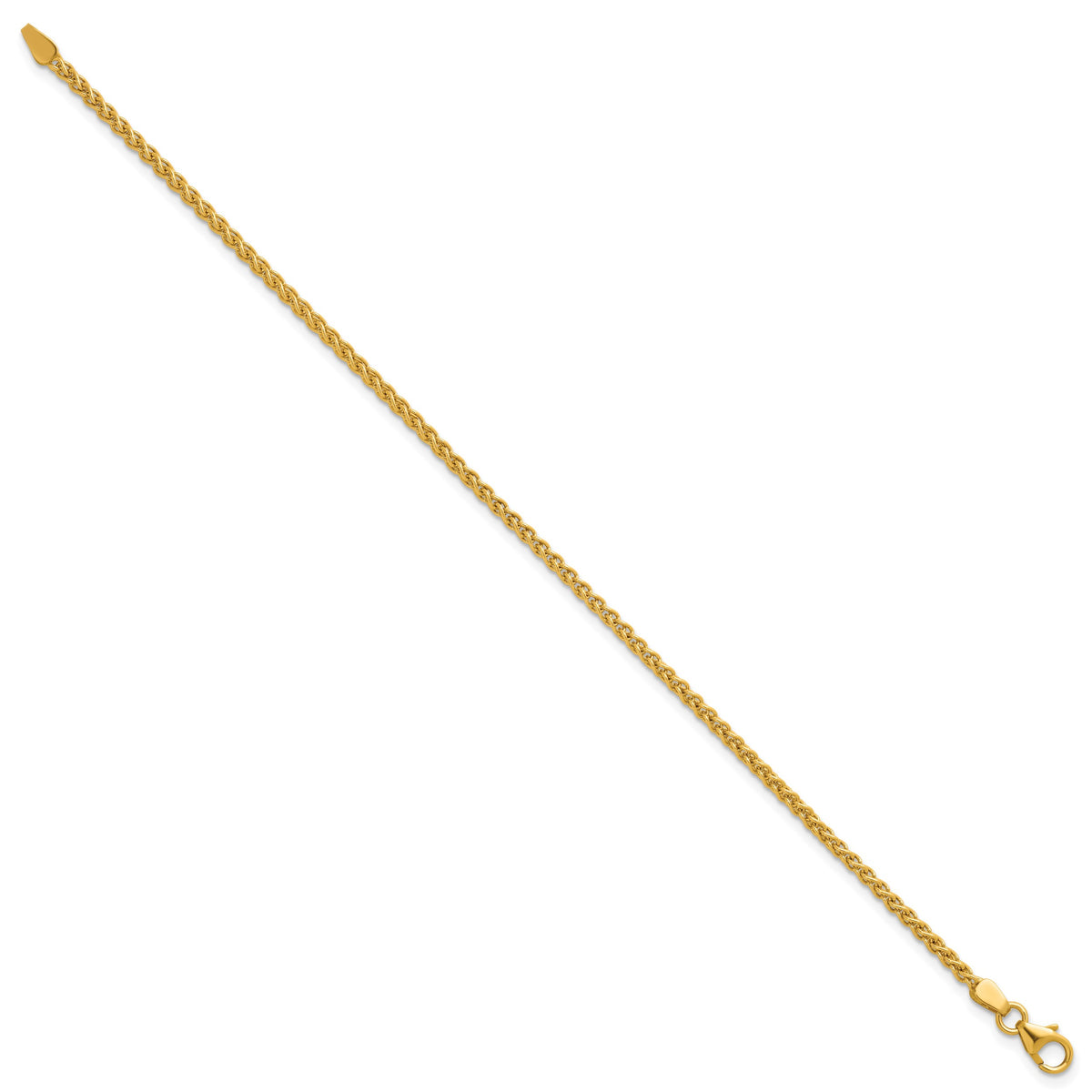 Herco Gold Solid Spiga Chain Bracelet - 14k Yellow Gold / 2.1 mm / 7 in