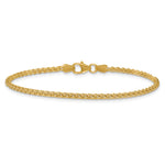 Herco Gold Solid Spiga Chain Bracelet - 14k Yellow Gold / 2.1 mm / 7 in