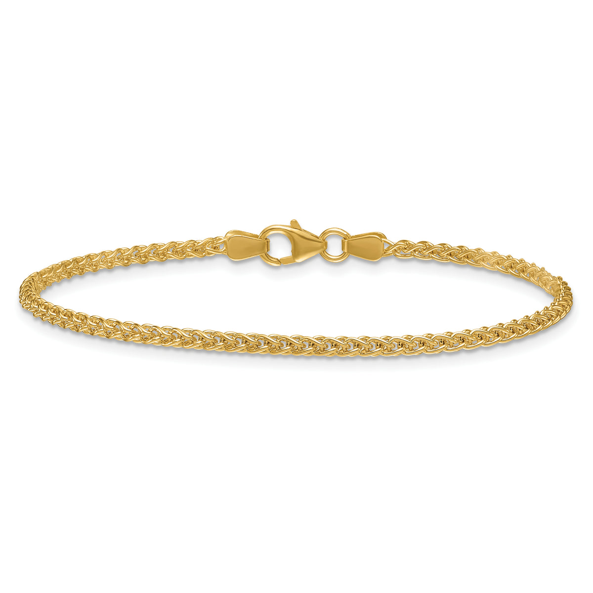 Herco Gold Solid Spiga Chain Bracelet - 14k Yellow Gold / 2.1 mm / 7 in