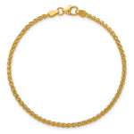 Herco Gold Solid Spiga Chain Bracelet - 14k Yellow Gold / 2.1 mm / 7 in