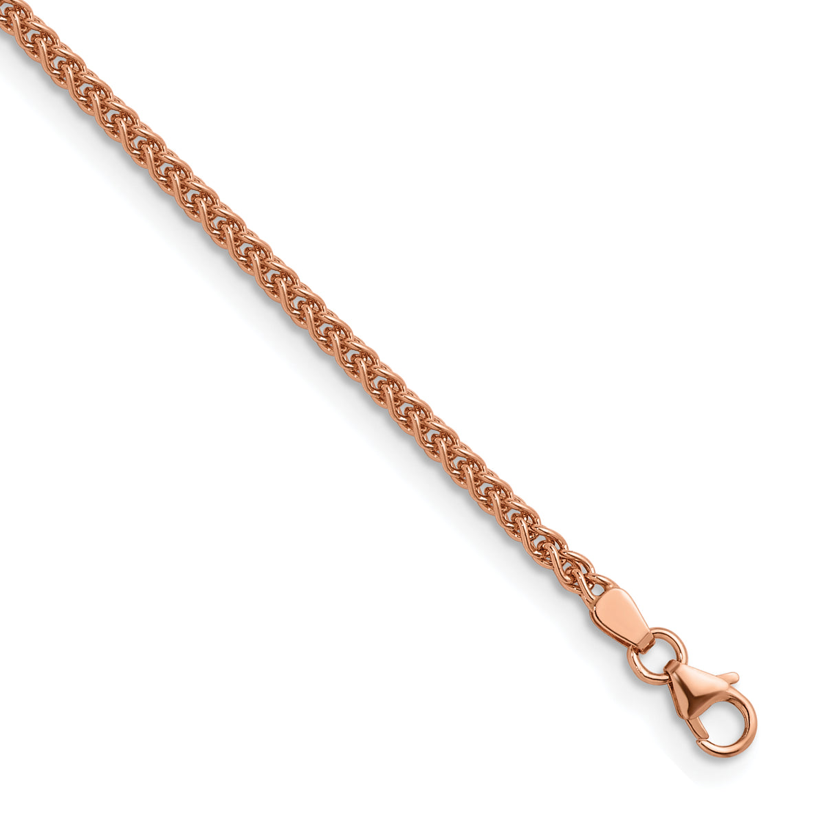Herco Gold Solid Spiga Chain - 14k Rose Gold / 2.5 mm / 18 in