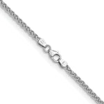 Herco Gold Solid Spiga Chain - 14k White Gold / 2.5 mm / 16 in
