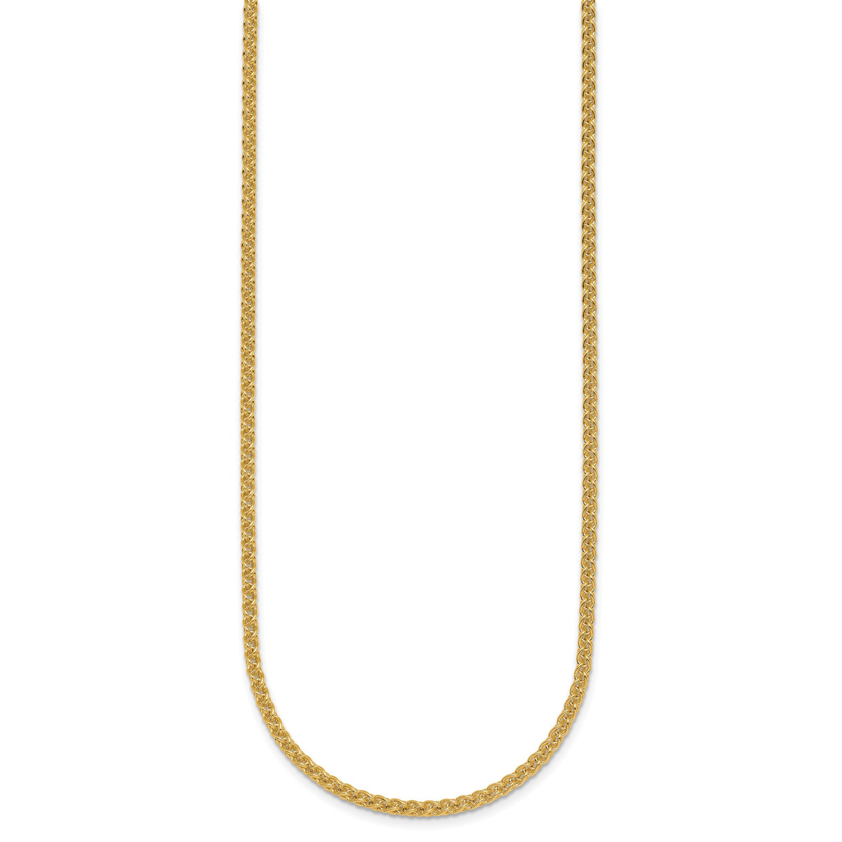 Herco Gold Solid Spiga Chain - 14k Yellow Gold / 2.5 mm / 16 in