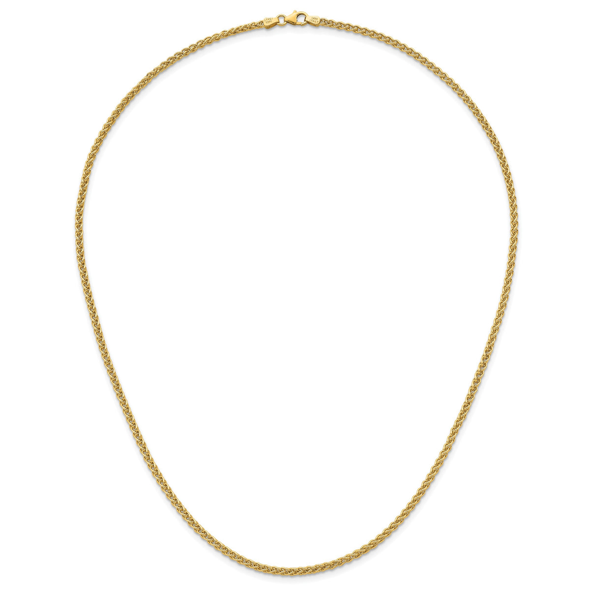 Herco Gold Solid Spiga Chain - 14k Yellow Gold / 2.5 mm / 20 in