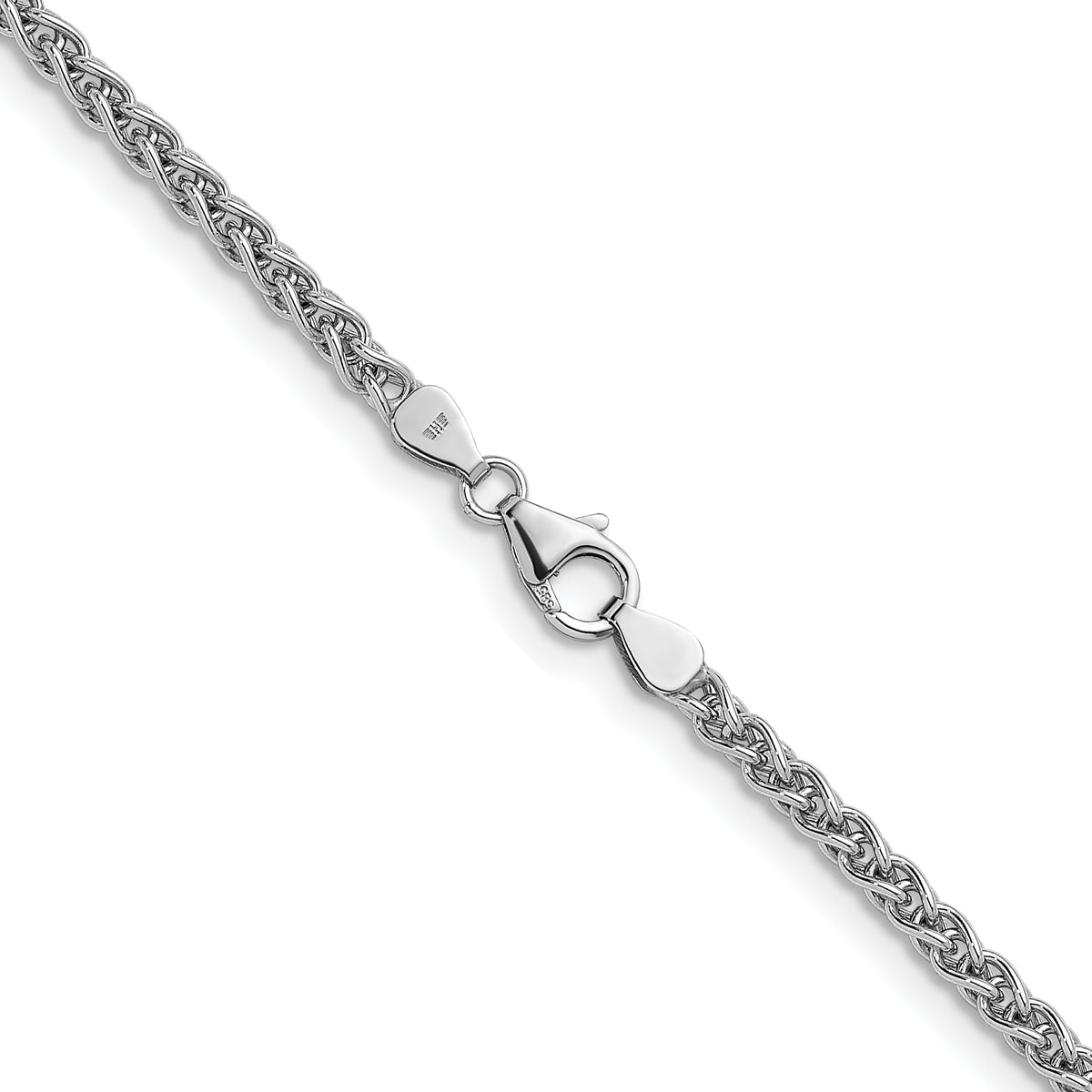 Herco Gold Solid Spiga Chain - 14k White Gold / 3.3 mm / 16 in