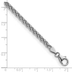 Herco Gold Solid Spiga Chain Bracelet - 14k White Gold / 3.3 mm / 7.25 in