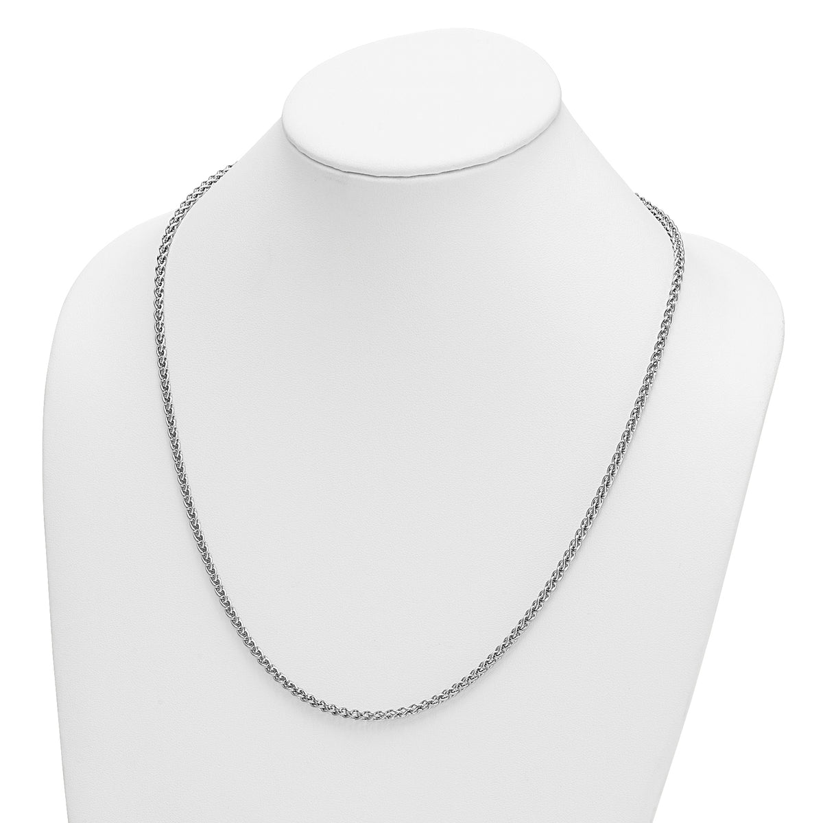 Herco Gold Solid Spiga Chain - 14k White Gold / 3.3 mm / 24 in