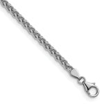 Herco Gold Solid Spiga Chain Bracelet - 14k White Gold / 3.3 mm / 7.25 in