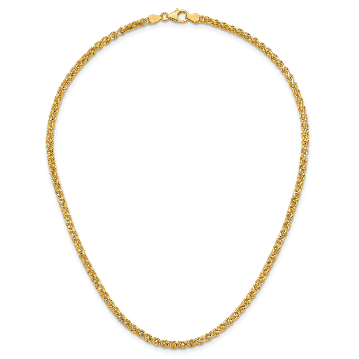 Herco Gold Solid Spiga Chain - 14k Yellow Gold / 3.3 mm / 16 in