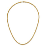 Herco Gold Solid Spiga Chain - 14k Yellow Gold / 3.3 mm / 18 in