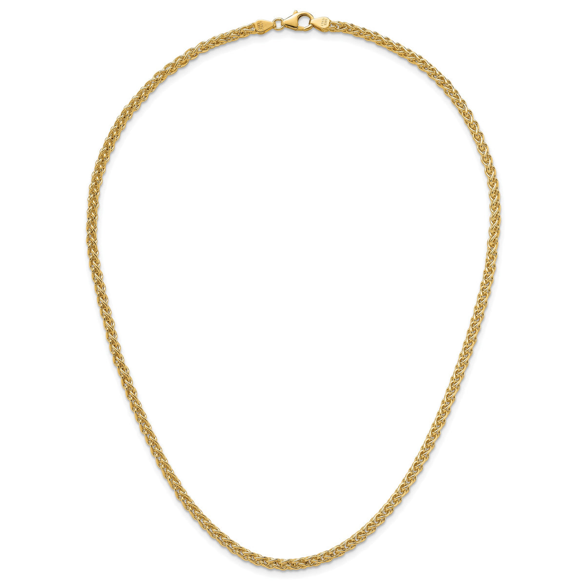 Herco Gold Solid Spiga Chain - 14k Yellow Gold / 3.3 mm / 18 in