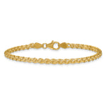 Herco Gold Solid Spiga Chain Bracelet - 14k Yellow Gold / 3.3 mm / 7.25 in