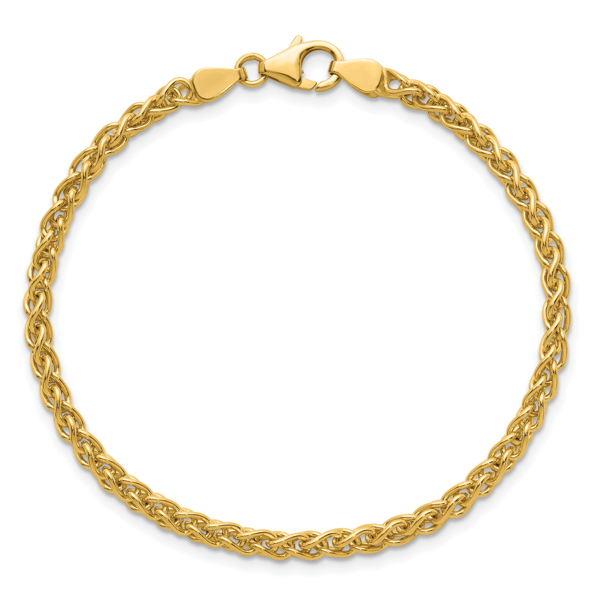 Herco Gold Solid Spiga Chain Bracelet - 14k Yellow Gold / 3.3 mm / 7.25 in
