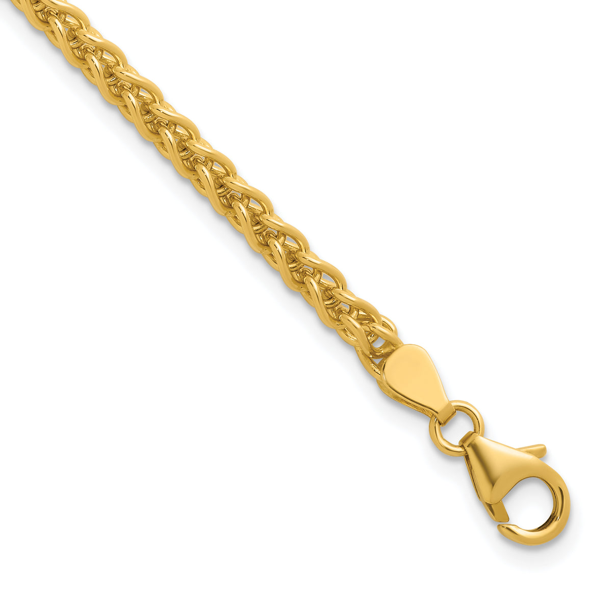 Herco Gold Solid Spiga Chain Bracelet - 14k Yellow Gold / 3.3 mm / 7.25 in