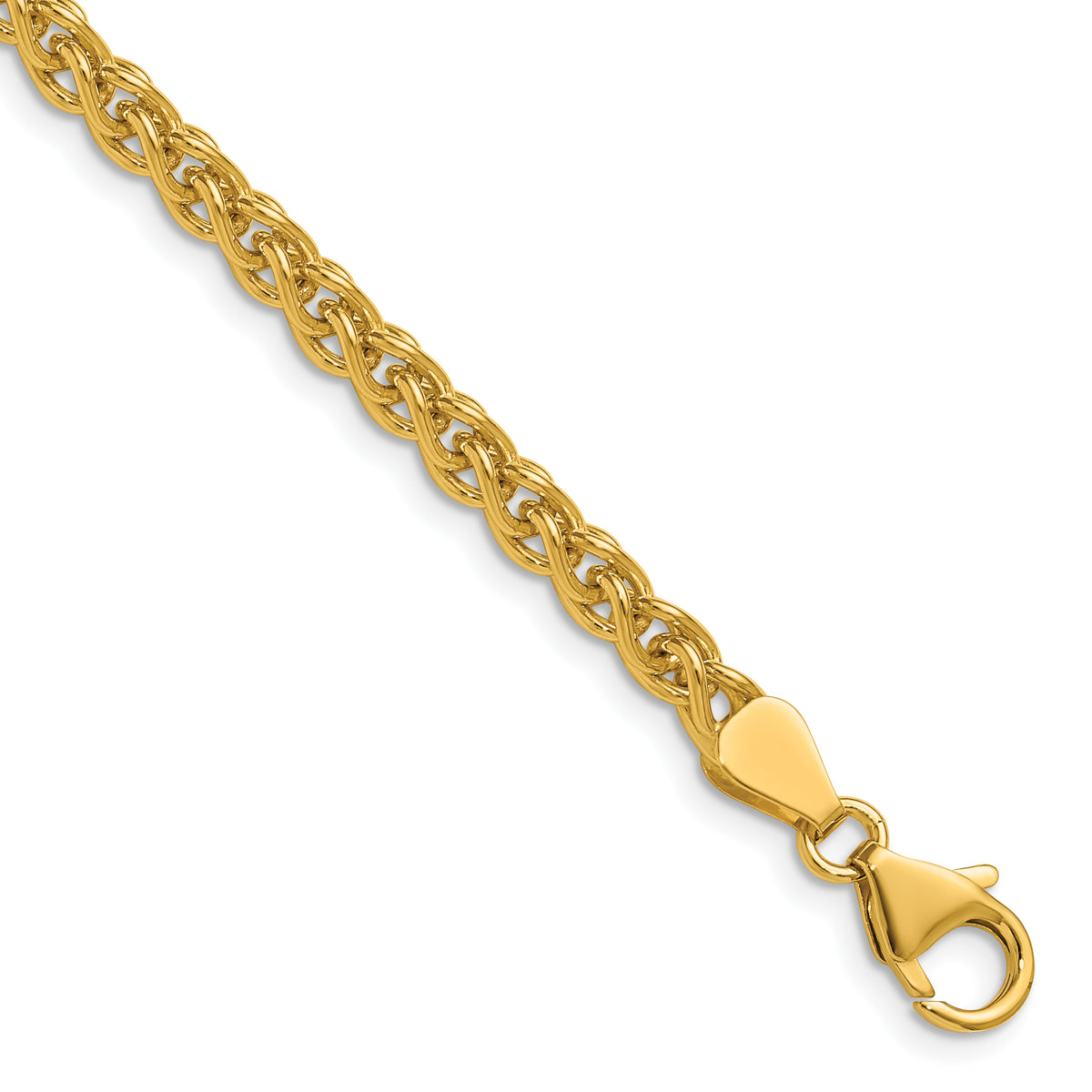 Herco Gold Solid Spiga Chain - 14k Yellow Gold / 4.3 mm / 18 in