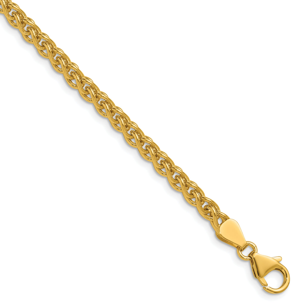 Herco Gold Solid Spiga Chain Bracelet - 14k Yellow Gold / 4.3 mm / 7.5 in