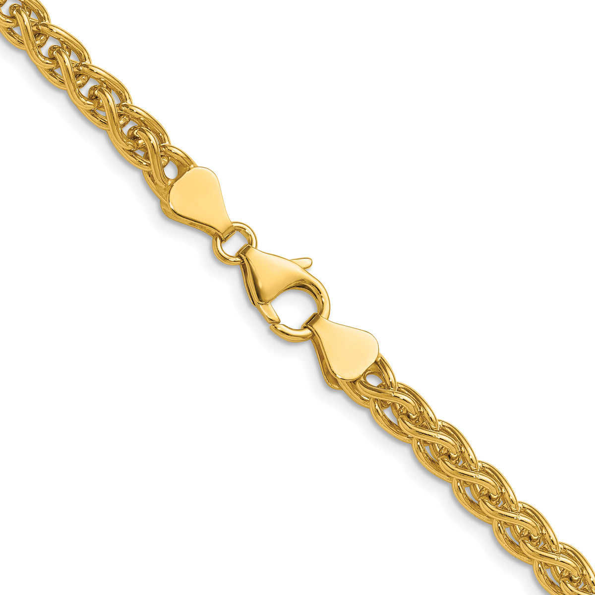 Herco Gold Solid Spiga Chain - 14k Yellow Gold / 5.15 mm / 18 in