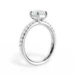 Elsie Asscher Cut Lab Grown Diamond 14Kt White Gold Engagement Ring - View 3
