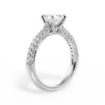 Kira Asscher Cut Lab Grown Diamond Platinum Engagement Ring - View 4