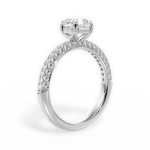 Kylie Asscher Cut Lab Grown Diamond 18Kt White Gold Engagement Ring - View 2