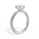 Kristen Asscher Cut Lab Grown Diamond 18Kt White Gold Engagement Ring - View 4
