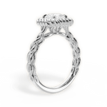 Belinda Asscher Cut Lab Grown Diamond 18Kt White Gold Engagement Ring - View 4