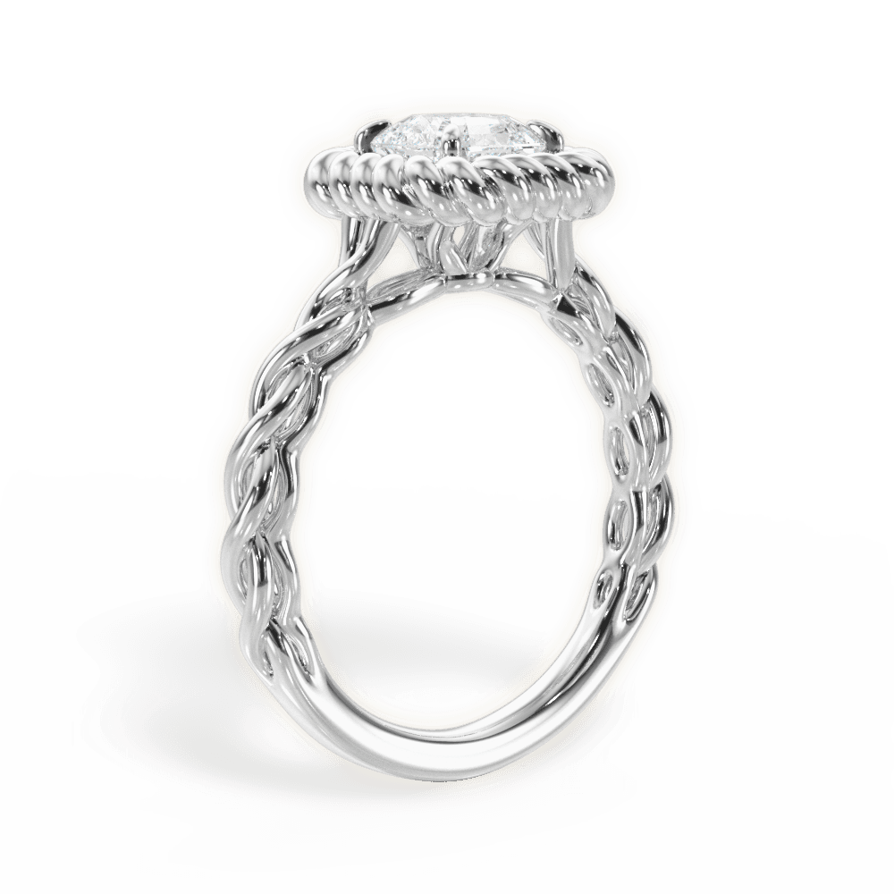 Belinda Asscher Cut Lab Grown Diamond 18Kt White Gold Engagement Ring - View 4