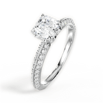 Gail Asscher Cut Lab Grown Diamond Platinum Engagement Ring - View 3