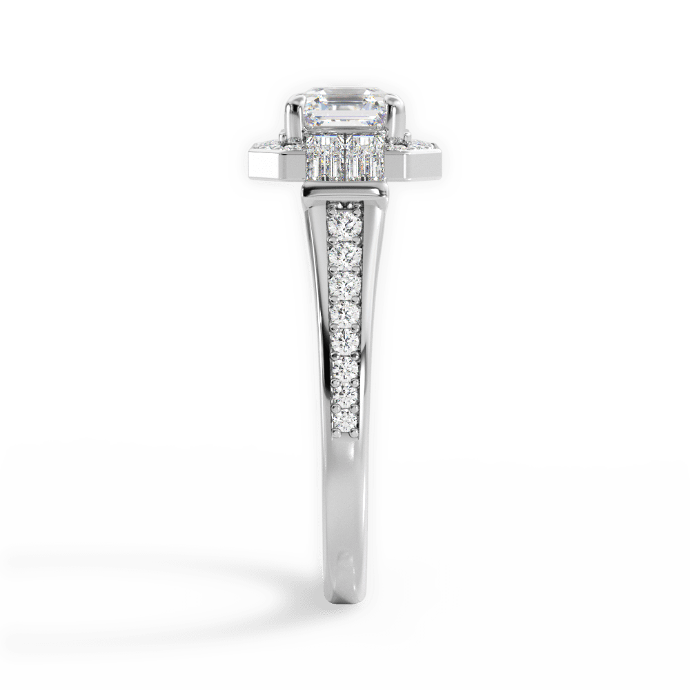 Katherine Asscher Cut Lab Grown Diamond 14Kt White Gold Engagement Ring - View 4