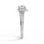 Katherine Asscher Cut Lab Grown Diamond Platinum Engagement Ring - View 4