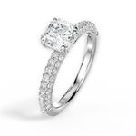 Kylie Asscher Cut Lab Grown Diamond 14Kt White Gold Engagement Ring - View 3