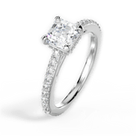 Joan Asscher Cut Lab Grown Diamond 14Kt White Gold Engagement Ring - View 2
