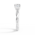 Bianca Asscher Cut Lab Grown Diamond 18Kt White Gold Engagement Ring - View 4