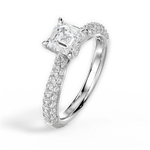 Kira Asscher Cut Lab Grown Diamond Platinum Engagement Ring - View 2